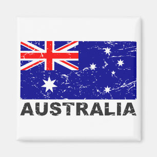 Australia Vintage Flag Magnet