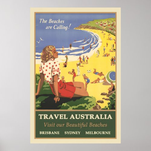 Australia vintage poster