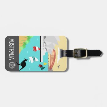 Australia Vintage Poster Luggage Tag by CateLE at Zazzle