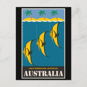 Australia vintage poster postcard
