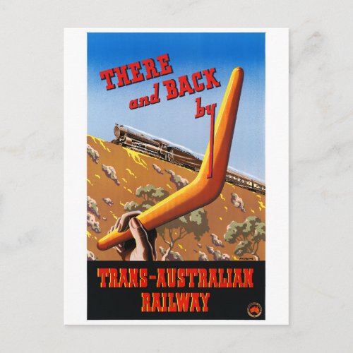 Australia Vintage Poster Restored Postcard