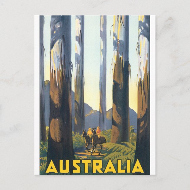 Australia Vintage Travel Poster Postcard (Front)