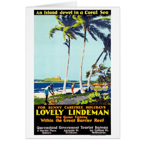 Australia Vintage Travel Poster Restored