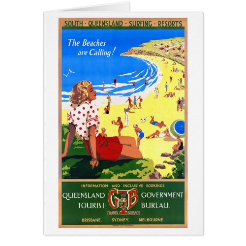 Australia Vintage Travel Poster Restored