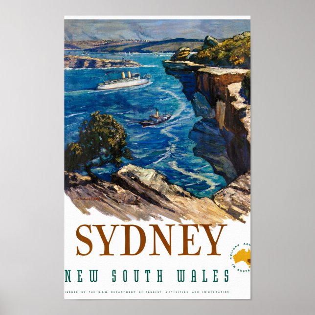 Australia Vintage Travel Poster Restored (Front)