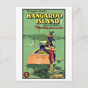 Australia Vintage Travel Poster Restored Postcard