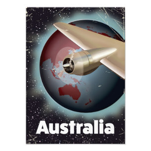 Australia vintage vacation poster