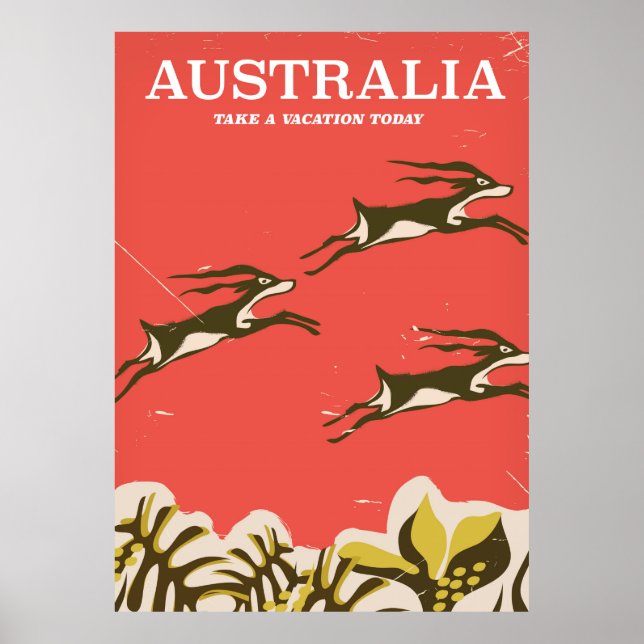 Australia vintage vacation print (Front)