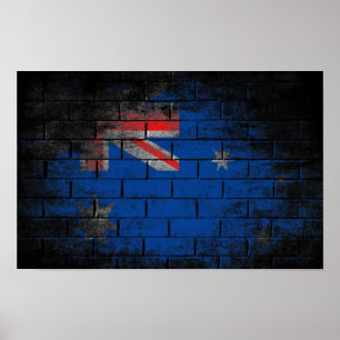 Australia wall flag poster