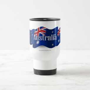 Australia Waving Flag Travel Mug