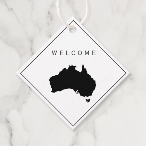 Australia Welcome Bag Gift Tag Wedding Weekend Favor Tags