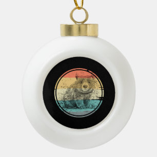 Australia Wombat Ceramic Ball Christmas Ornament