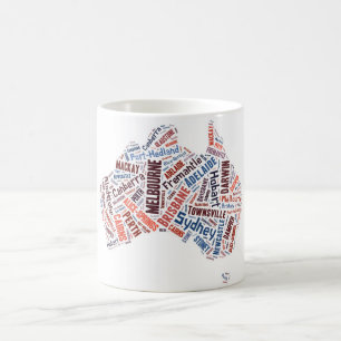 Australia Word Art Coffee Mug