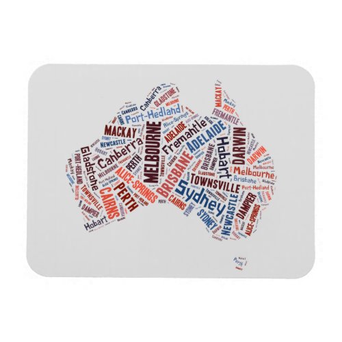 Australia Word Art Magnet