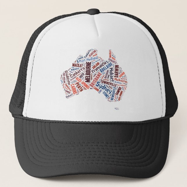 Australia Word Art Trucker Hat (Front)