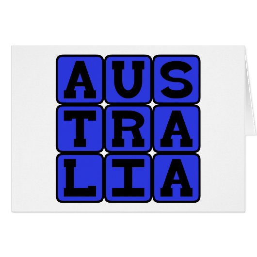 Australia, World Continent Cards (Front Horizontal)