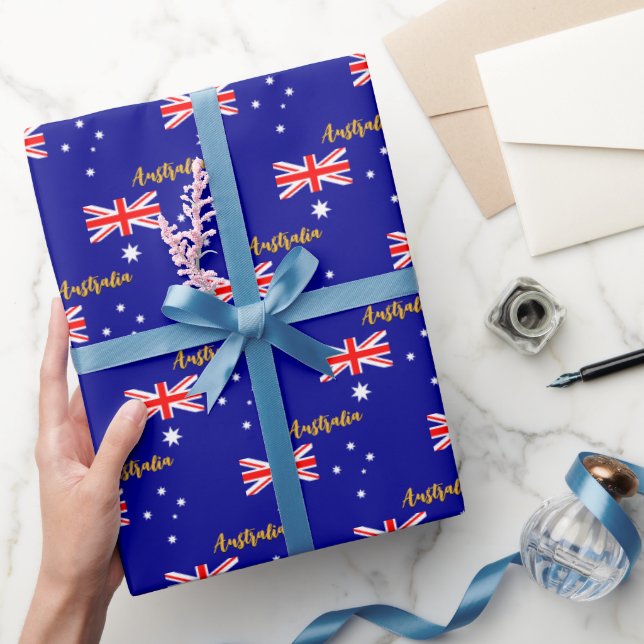 Australia Wrapping Paper, Aussie, Australian Flag Wrapping Paper (Gifting)