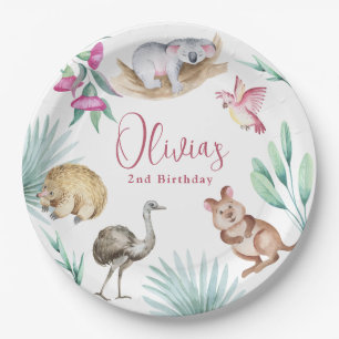 Australia Zoo Animal Birthday  Paper Plates