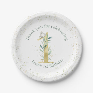 Australian 1st birthday party paper plates