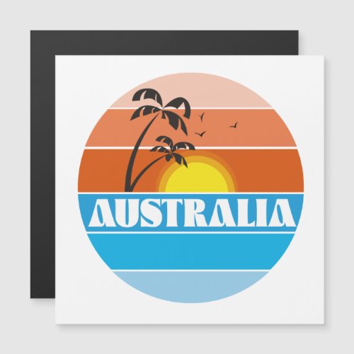 Australian 80s sunset retro logo