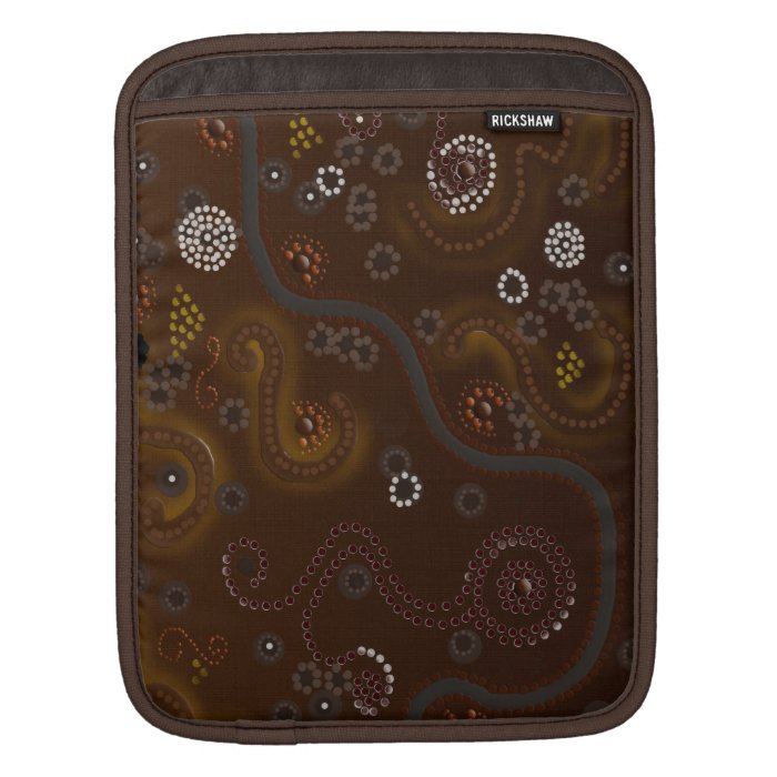 Australian Aboriginal Animal Tracks Desert Art Sleeves For iPads