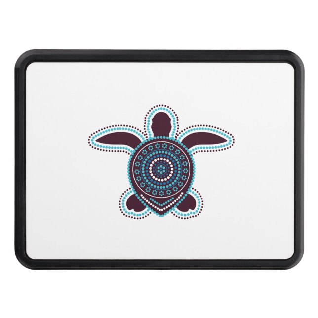 Australian Aboriginal Art Turtle Hitch Cover (Front)