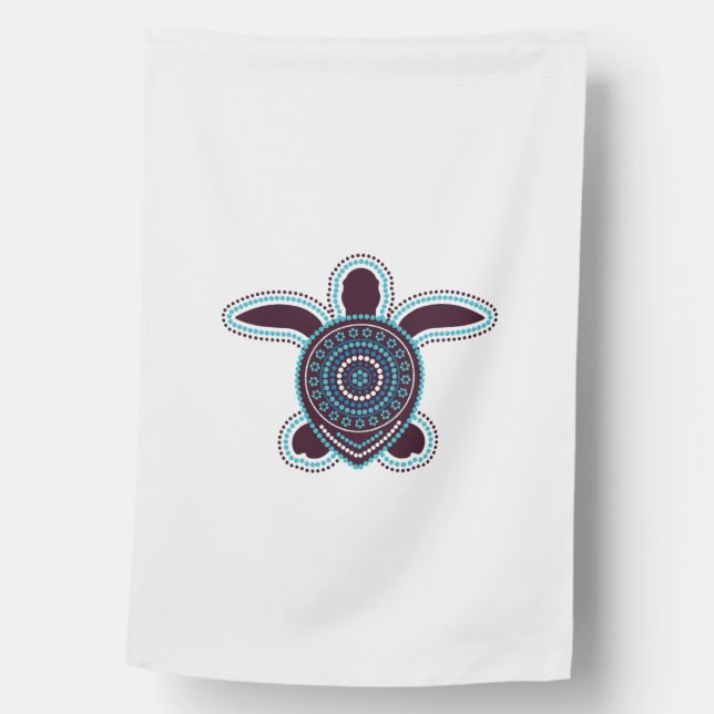 Australian Aboriginal Art Turtle House Flag (Front)