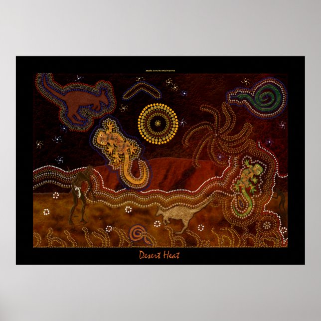 Australian Aboriginal Desert Heat Poster (Front)