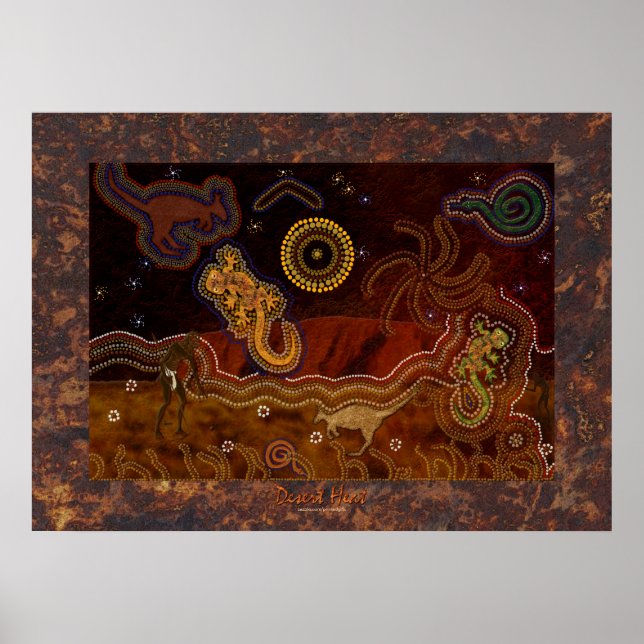 Australian Aboriginal Desert Heat Poster (Front)