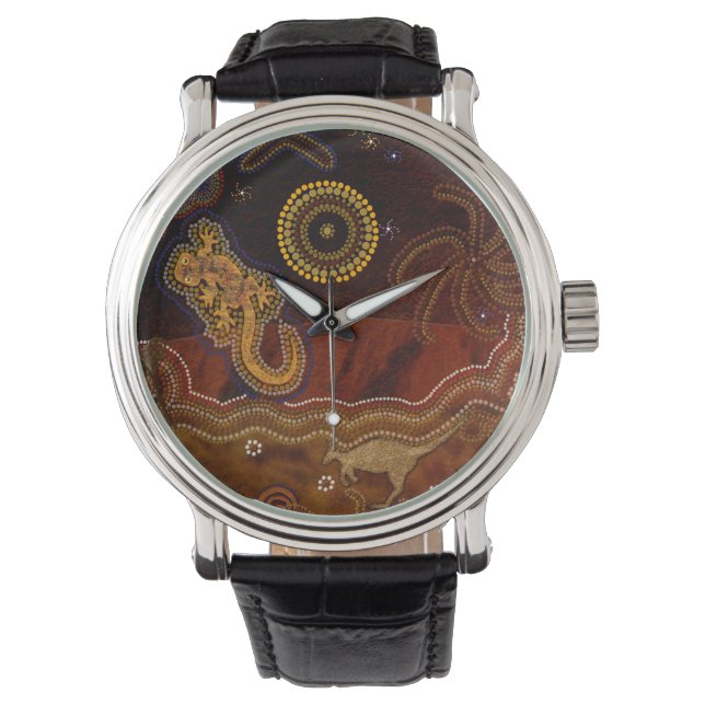 Australian Aboriginal Desert Outback themed Art II Watch (Front)