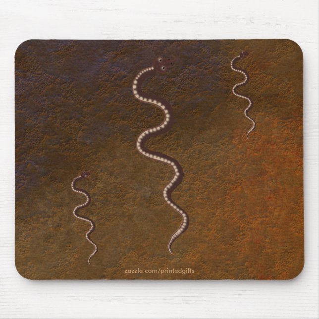 Australian Aboriginal Desert Snake Art Mouse Pad (Front)