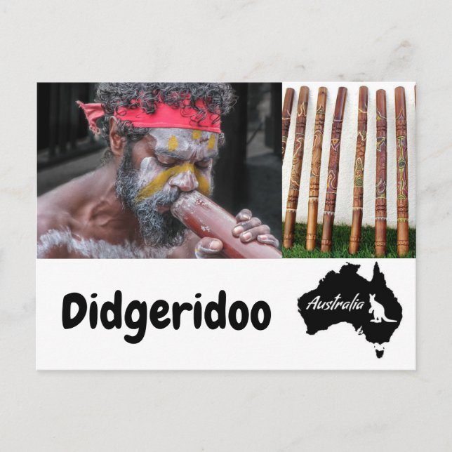 Australian Aboriginal Didgeridoo Postcard (Front)