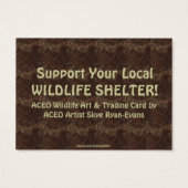 Australian Aboriginal Dolphin Art ACEO Biz Cards (Back)