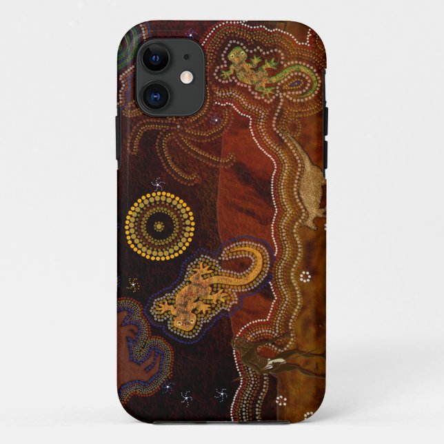 Australian Aboriginal Dreamtime Desert Art Case-Mate iPhone Case (Back)