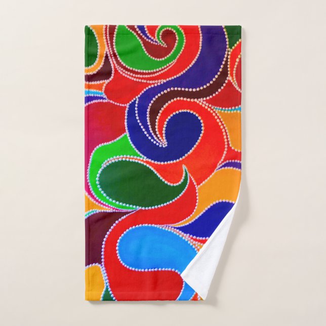 Australian Aboriginal Dreamtime Rainbow Face Cloth (Hand Towel)