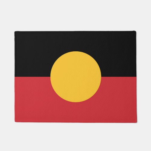 Australian Aboriginal flag  Doormat