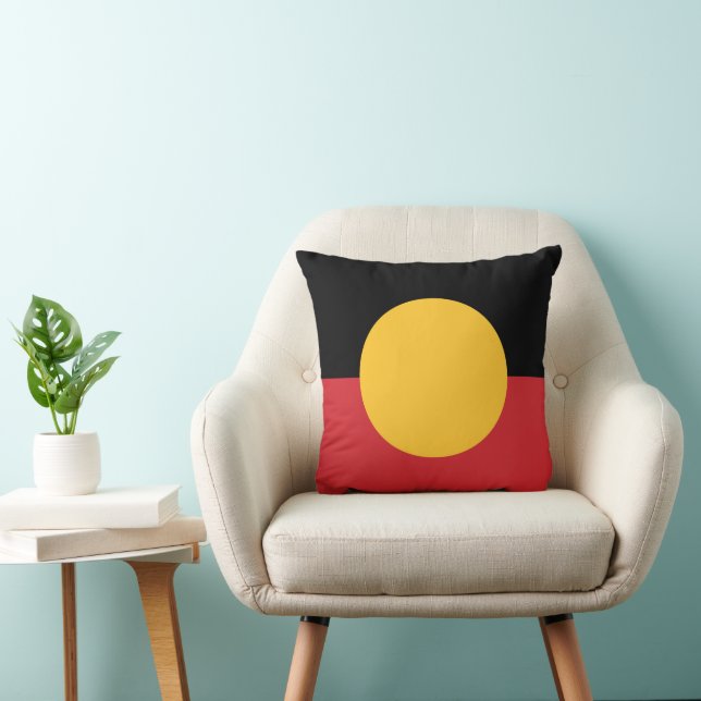 Australian Aboriginal flag  Throw Pillow (Chair)