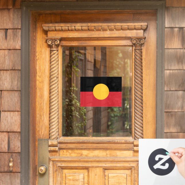 Australian Aboriginal flag  Window Cling (Home Door)