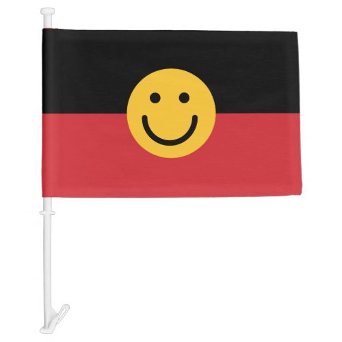 Australian Aboriginal flag with Smile face