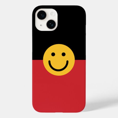 Australian Aboriginal flag with Smile face Case_Mate iPhone 14 Case