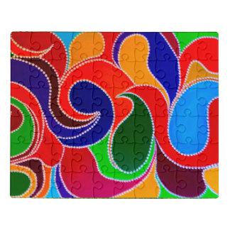 Australian Aboriginal Rainbow Dreamtime Print Jigsaw Puzzle