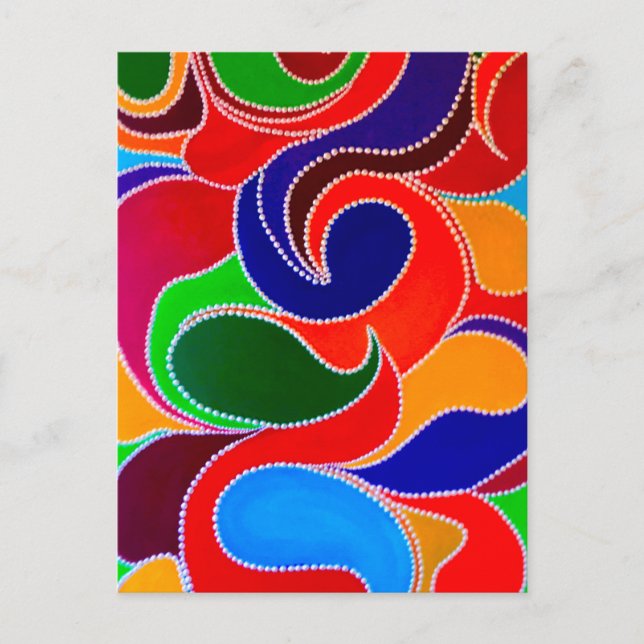 Australian Aboriginal Rainbow Dreamtime Print Postcard (Front)