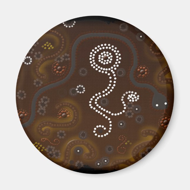 Australian Aboriginal Style Desert Art Magnet (Front)