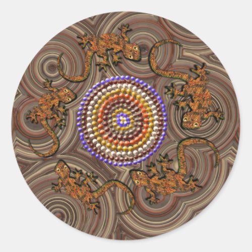 Australian Aboriginal Style Desert Art Stickers