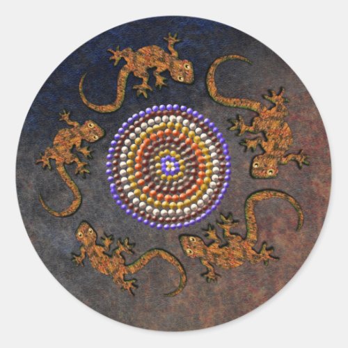 Australian Aboriginal Style Desert Art Stickers