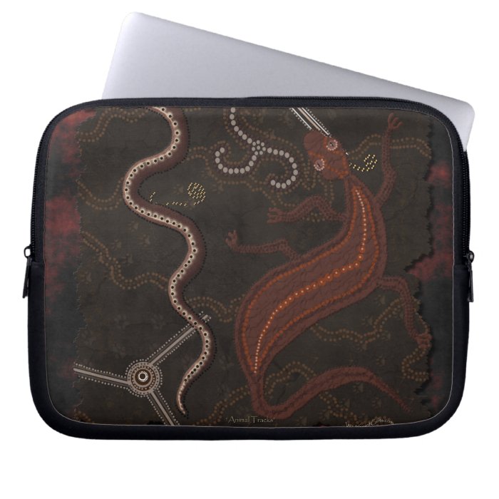 Australian Aboriginal Style Lizard & Snakes Computer Sleeves