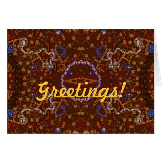 Australian Aboriginal-style Walkabout Art Design (Front Horizontal)