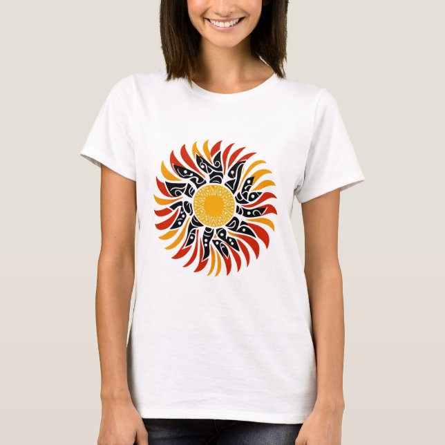 Australian Aboriginal Sunshine Art T-Shirt (Front)