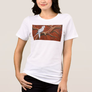 Australian Aboriginal-themed Cockatiel Tri-Blend Shirt