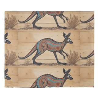 Australian Aboriginal-themed Kangaroo Duvet Cover